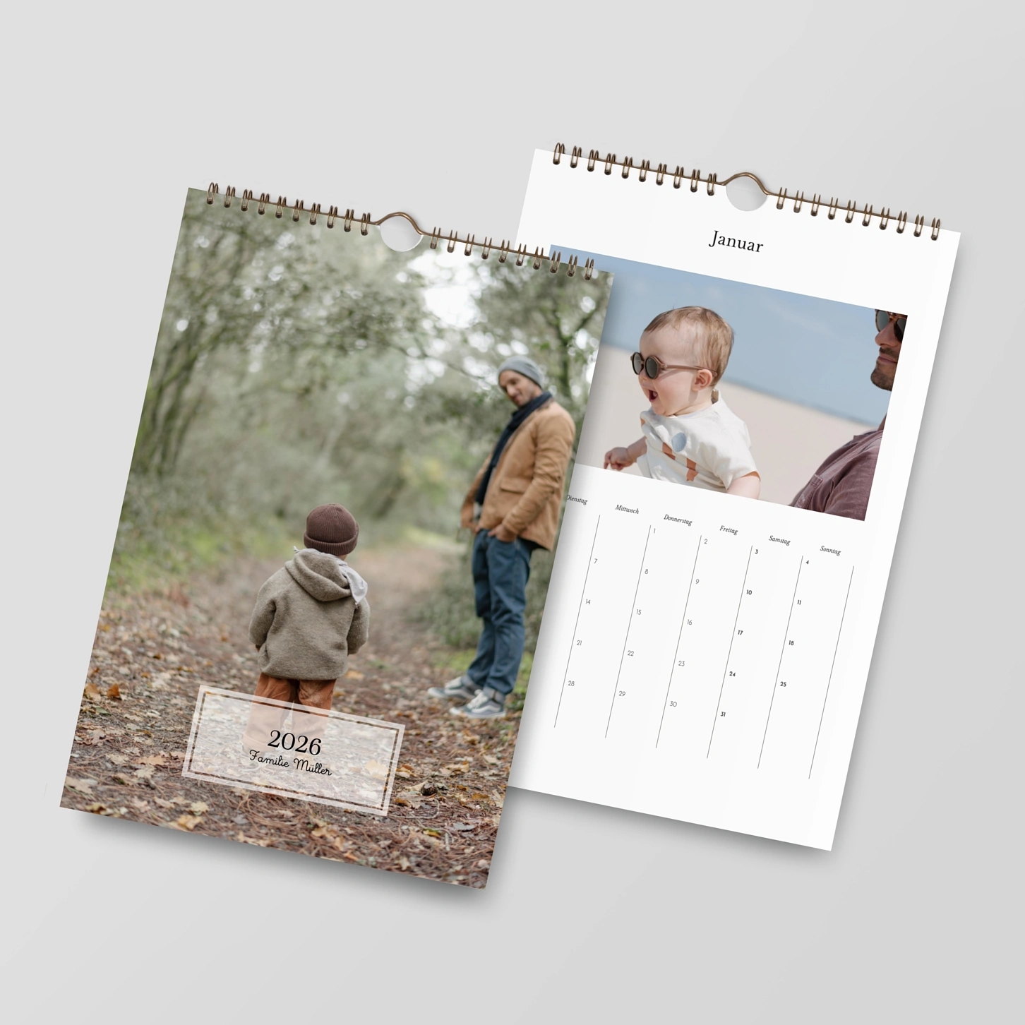 Wandkalender personalisierbare Felder Bilderrahmen Editierbar