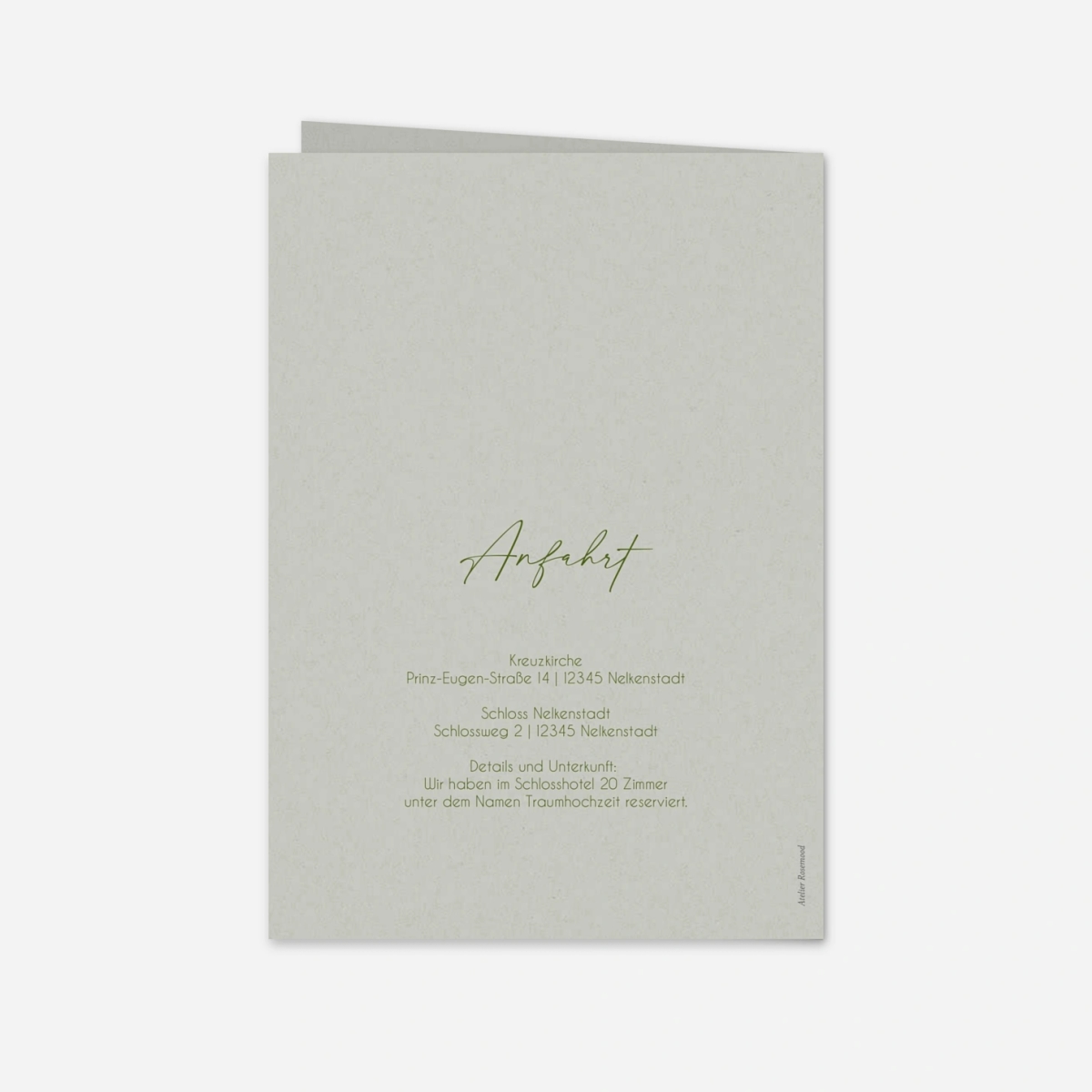 Hochzeitseinladung Blätterpoesie