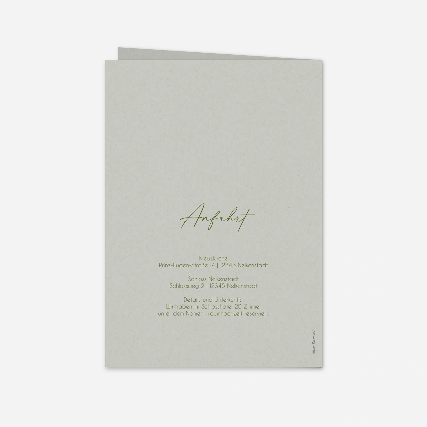 Hochzeitseinladung Blätterpoesie