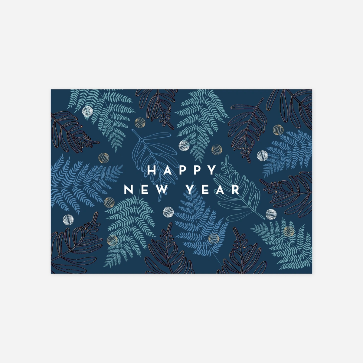 Geschäftliche Weihnachtskarte Blühender Garten