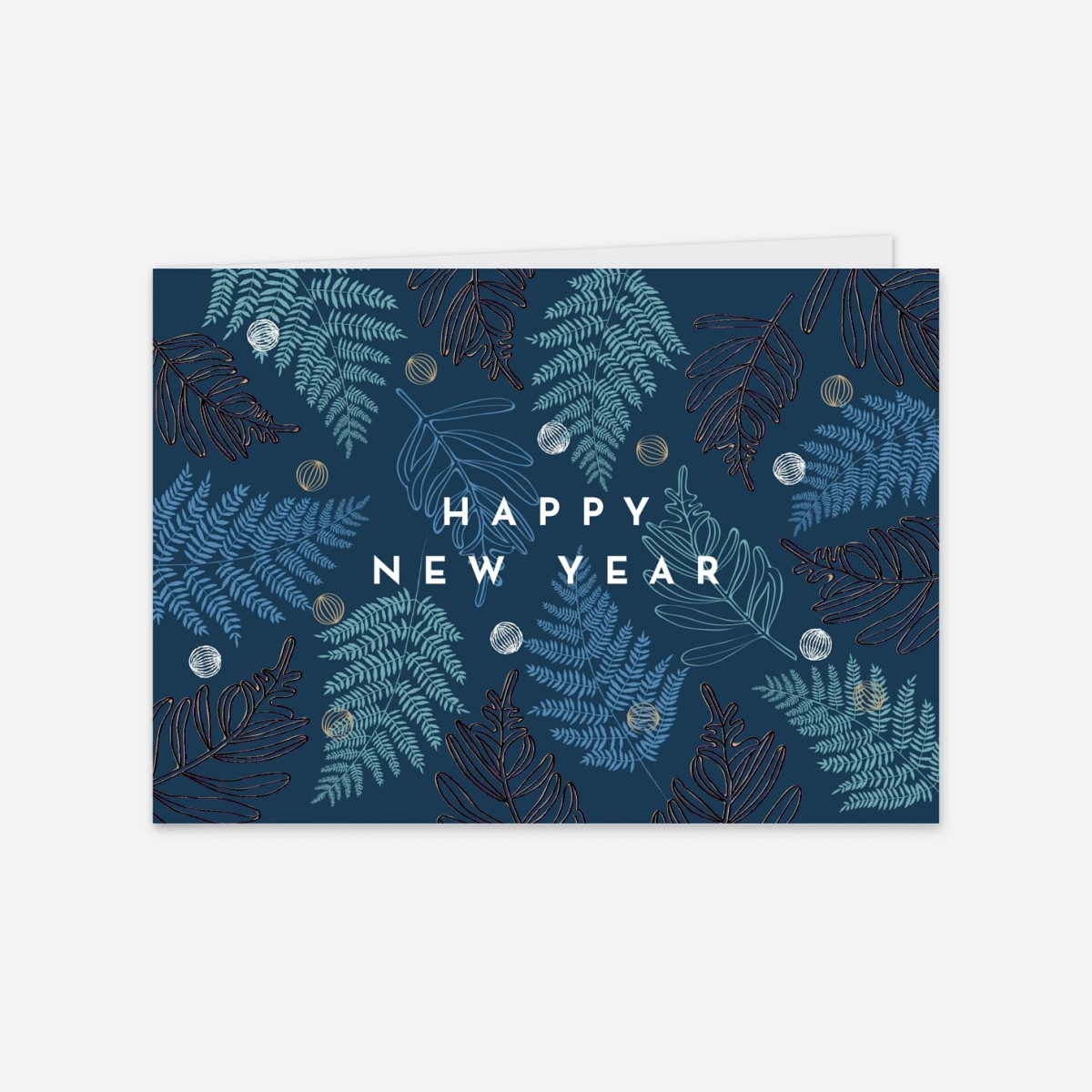 Geschäftliche Weihnachtskarte Blühender Garten