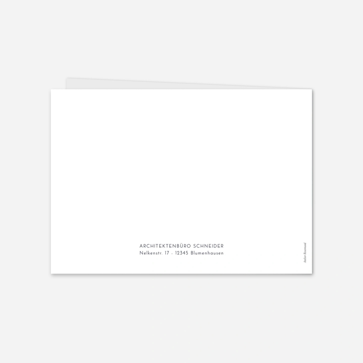 Geschäftliche Weihnachtskarte Blühender Garten