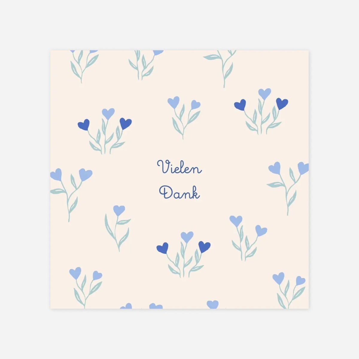 Dankeskarte Geburt Blumengarten