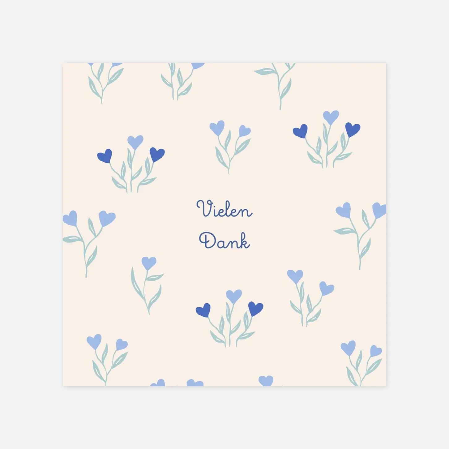 Dankeskarte Geburt Blumengarten
