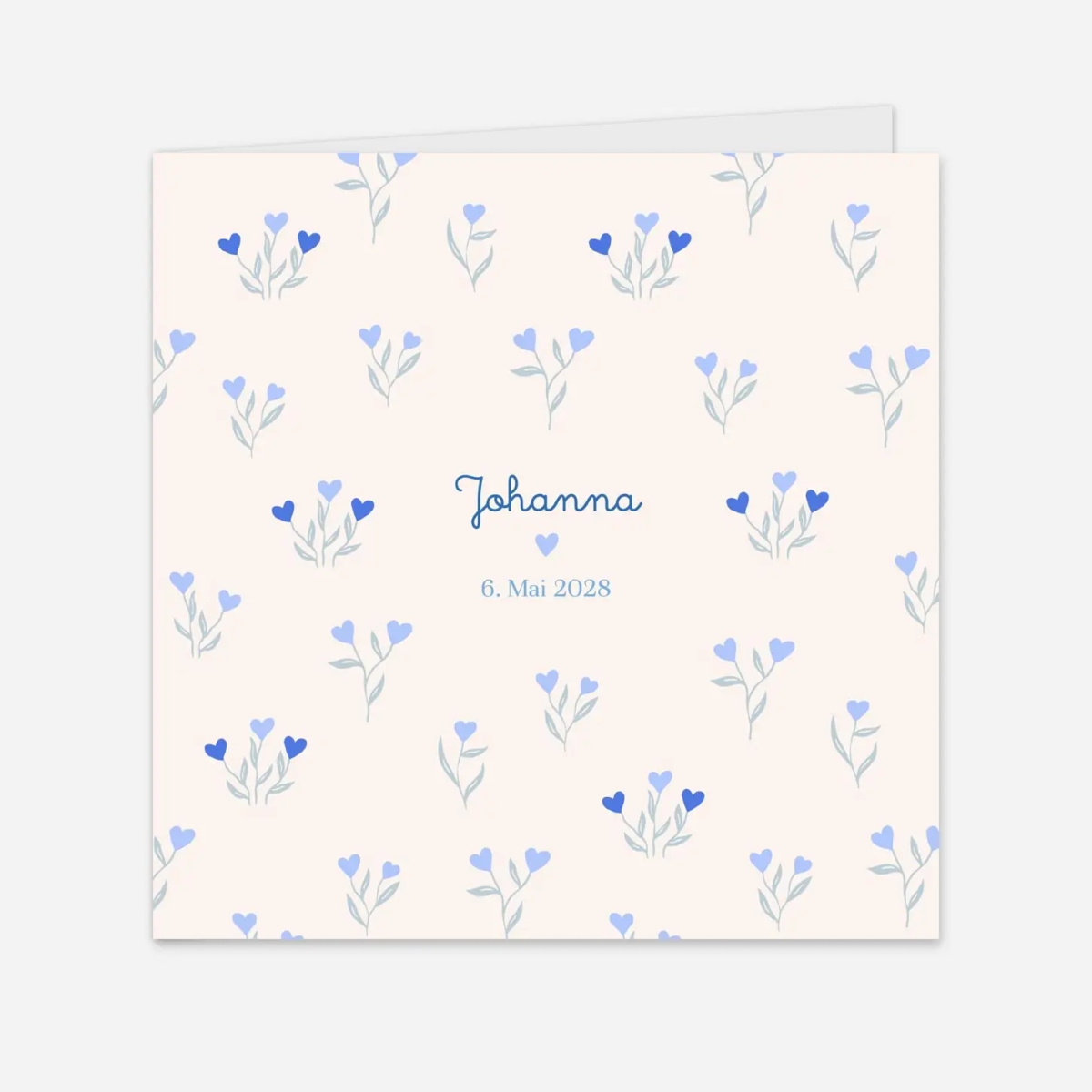 Geburtskarte Blumengarten