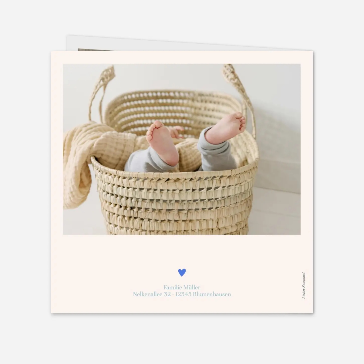 Geburtskarte Blumengarten