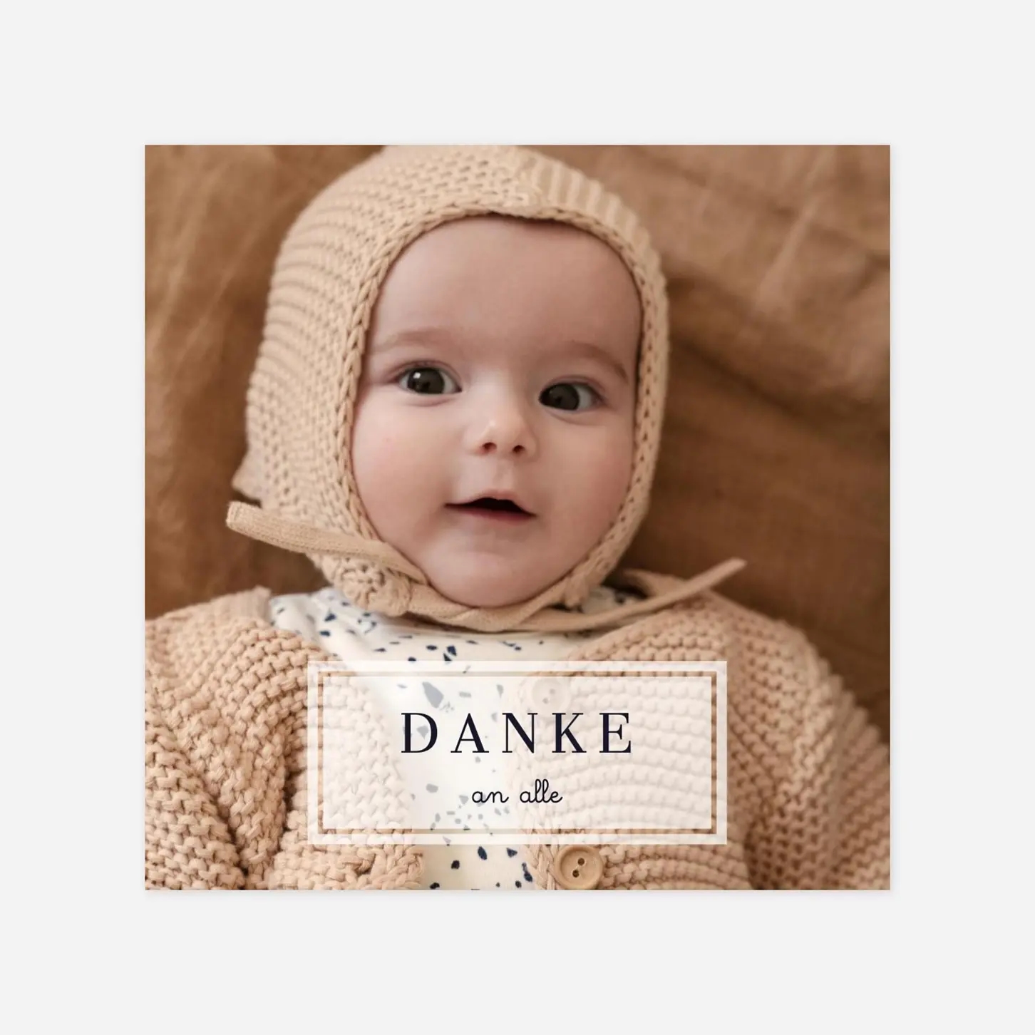 Dankeskarte Geburt Blickwinkel