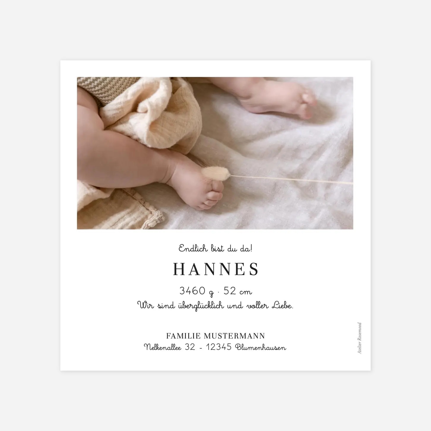 Geburtskarte Blickwinkel