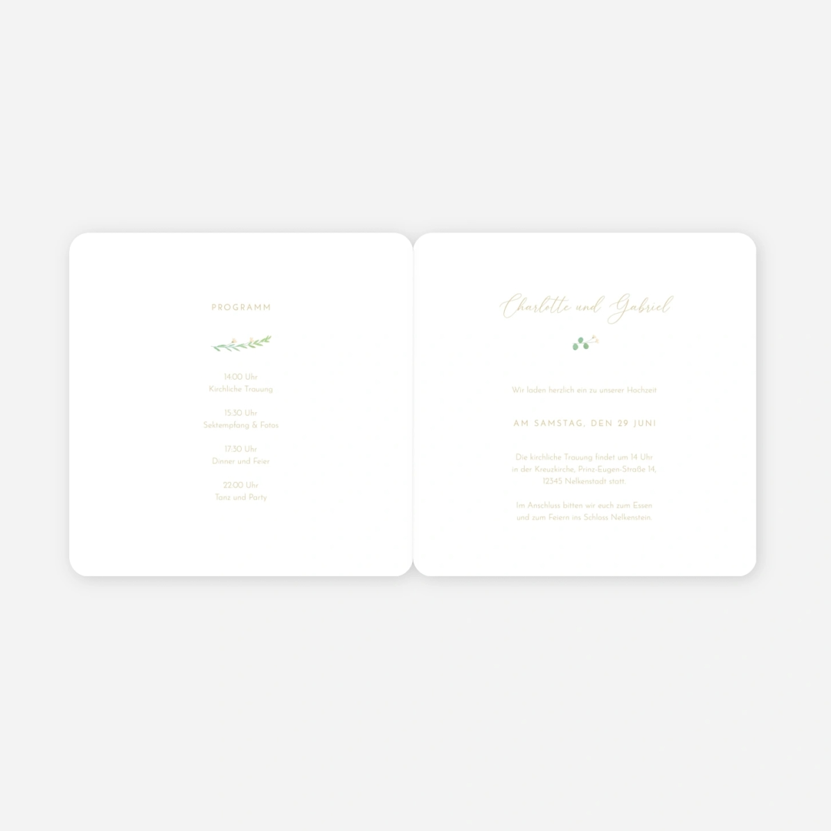 Hochzeitseinladung Blumenkreis