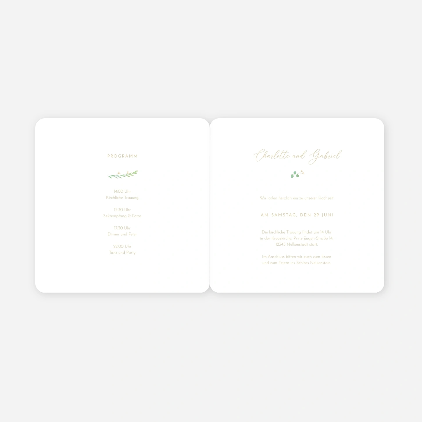 Hochzeitseinladung Blumenkreis