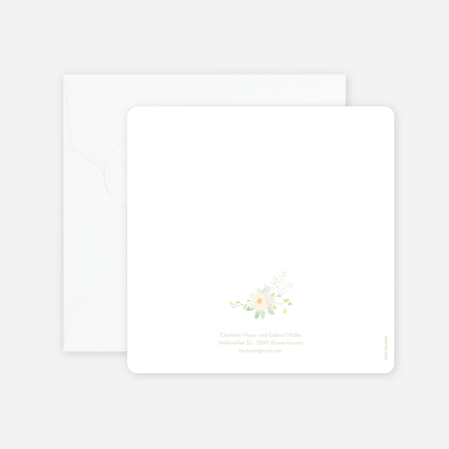 Hochzeitseinladung Blumenkreis