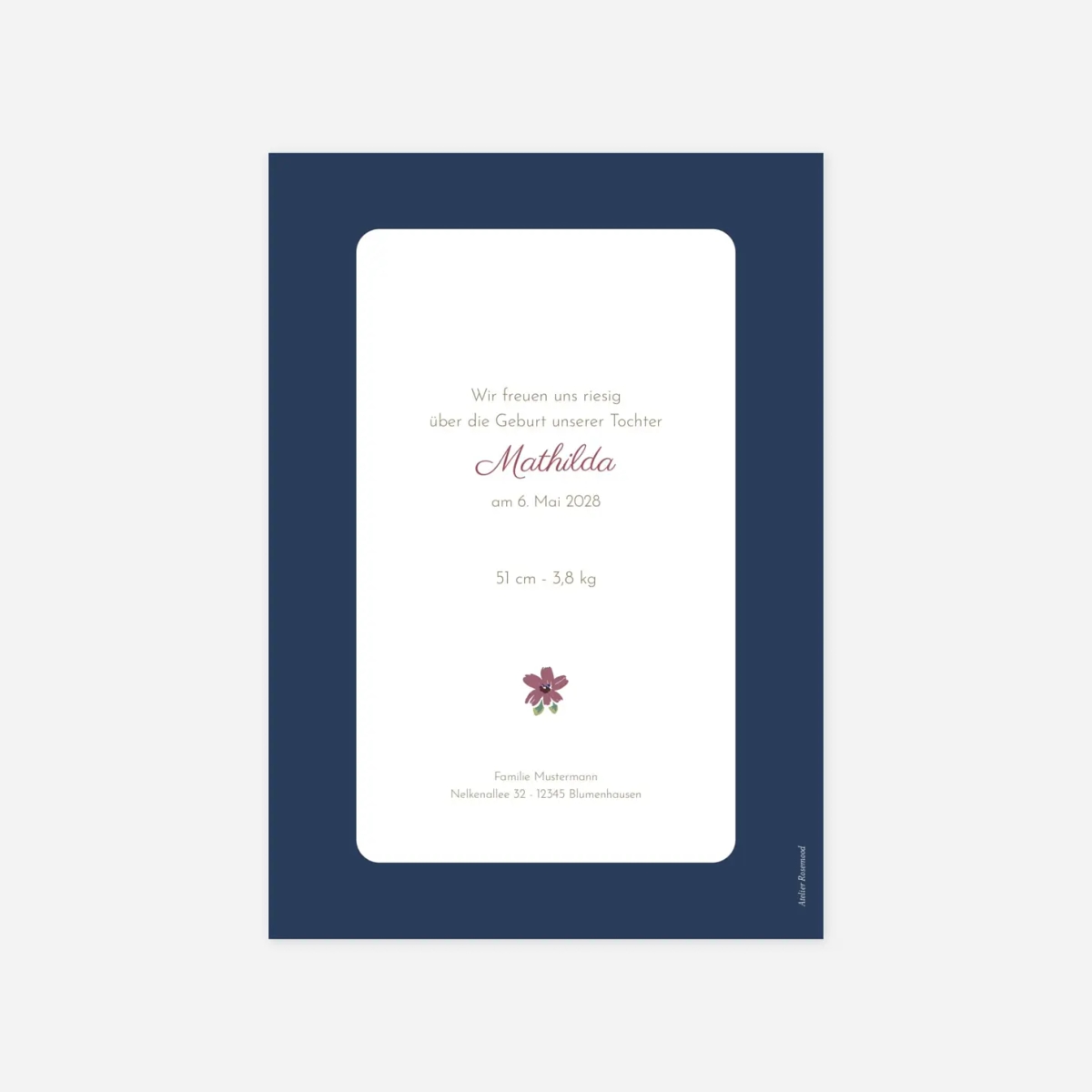 Geburtskarte Bloom