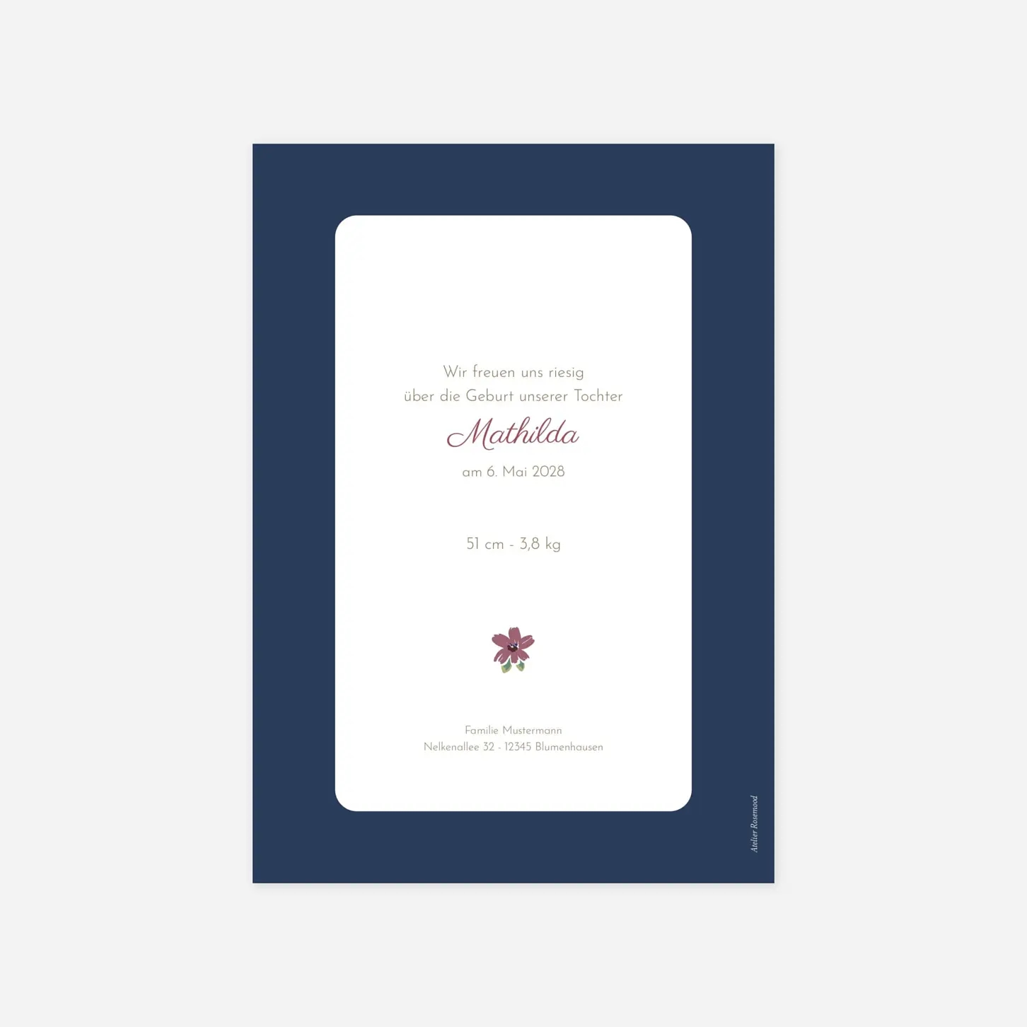 Geburtskarte Bloom