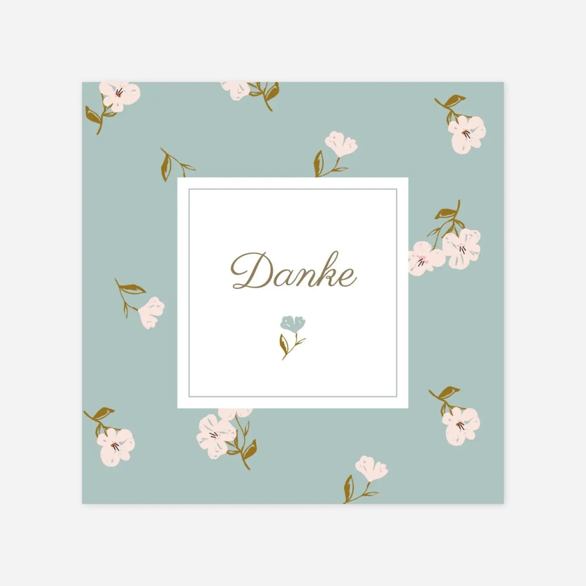 Dankeskarte Geburt Blossom