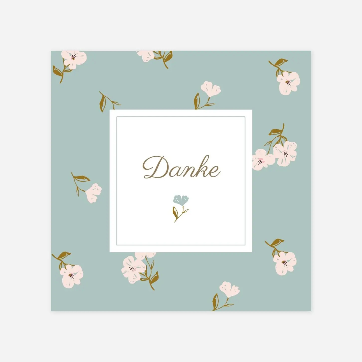 Dankeskarte Geburt Blossom