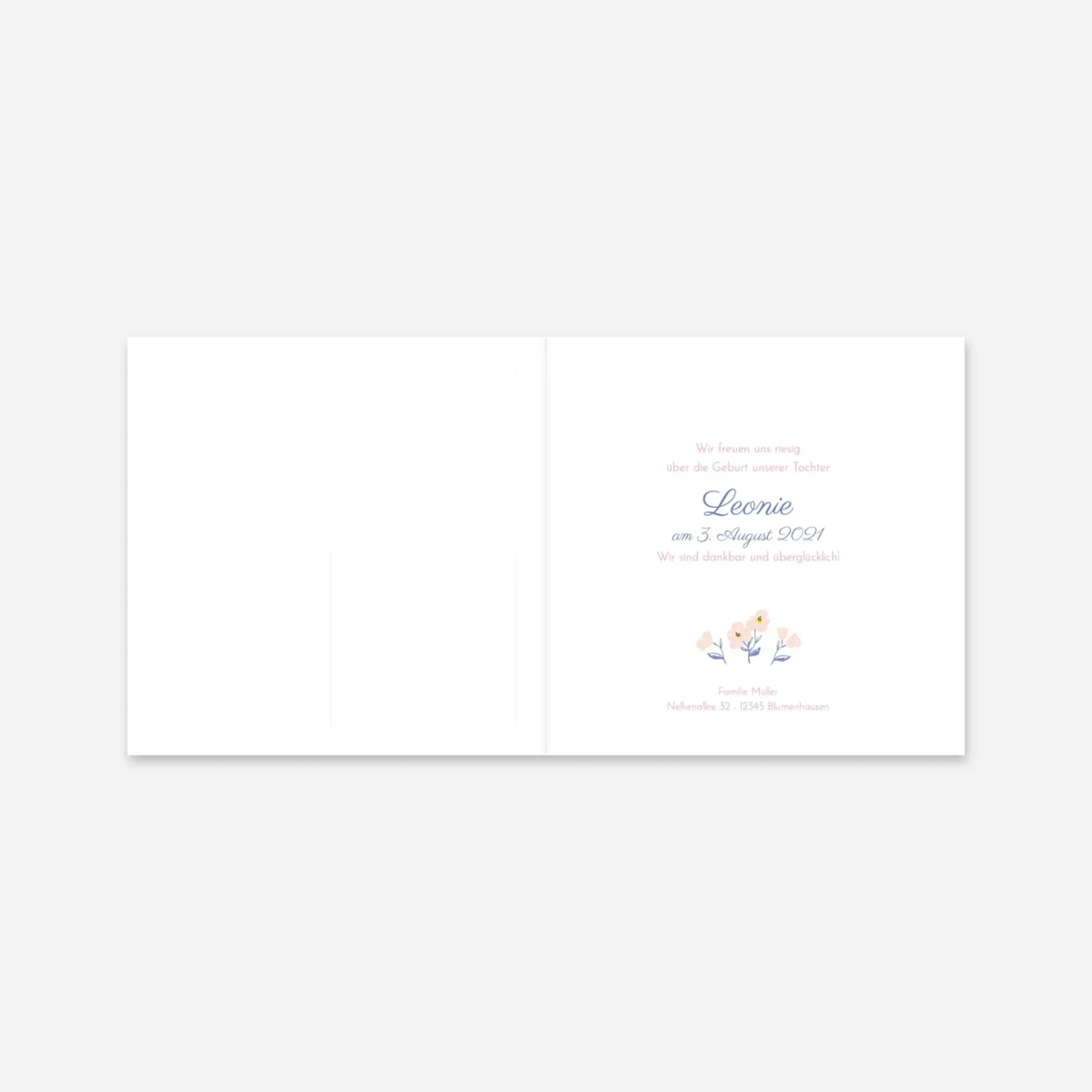 Geburtskarte Blossom