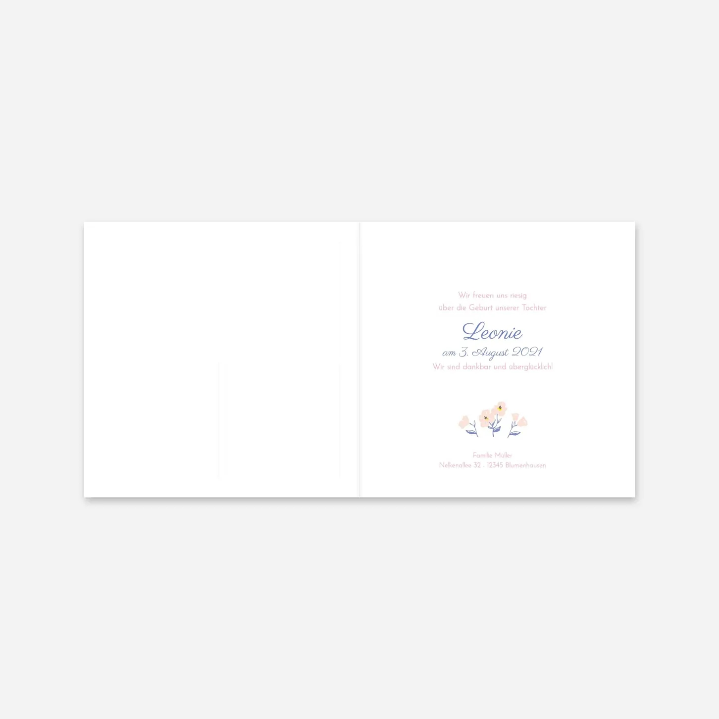 Geburtskarte Blossom