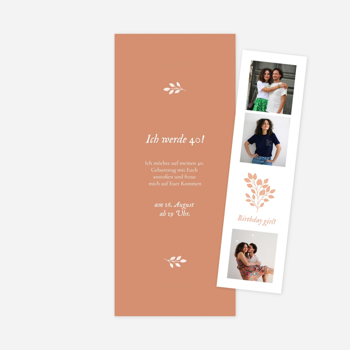 Geburtstagseinladung Blumenornament