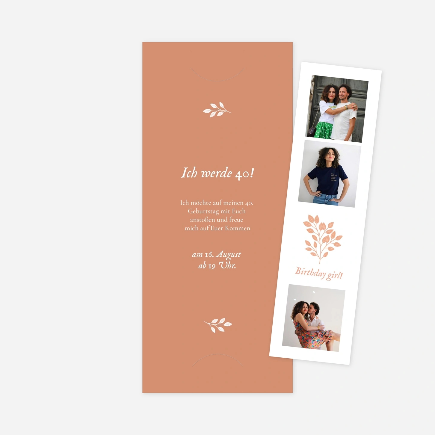 Geburtstagseinladung Blumenornament