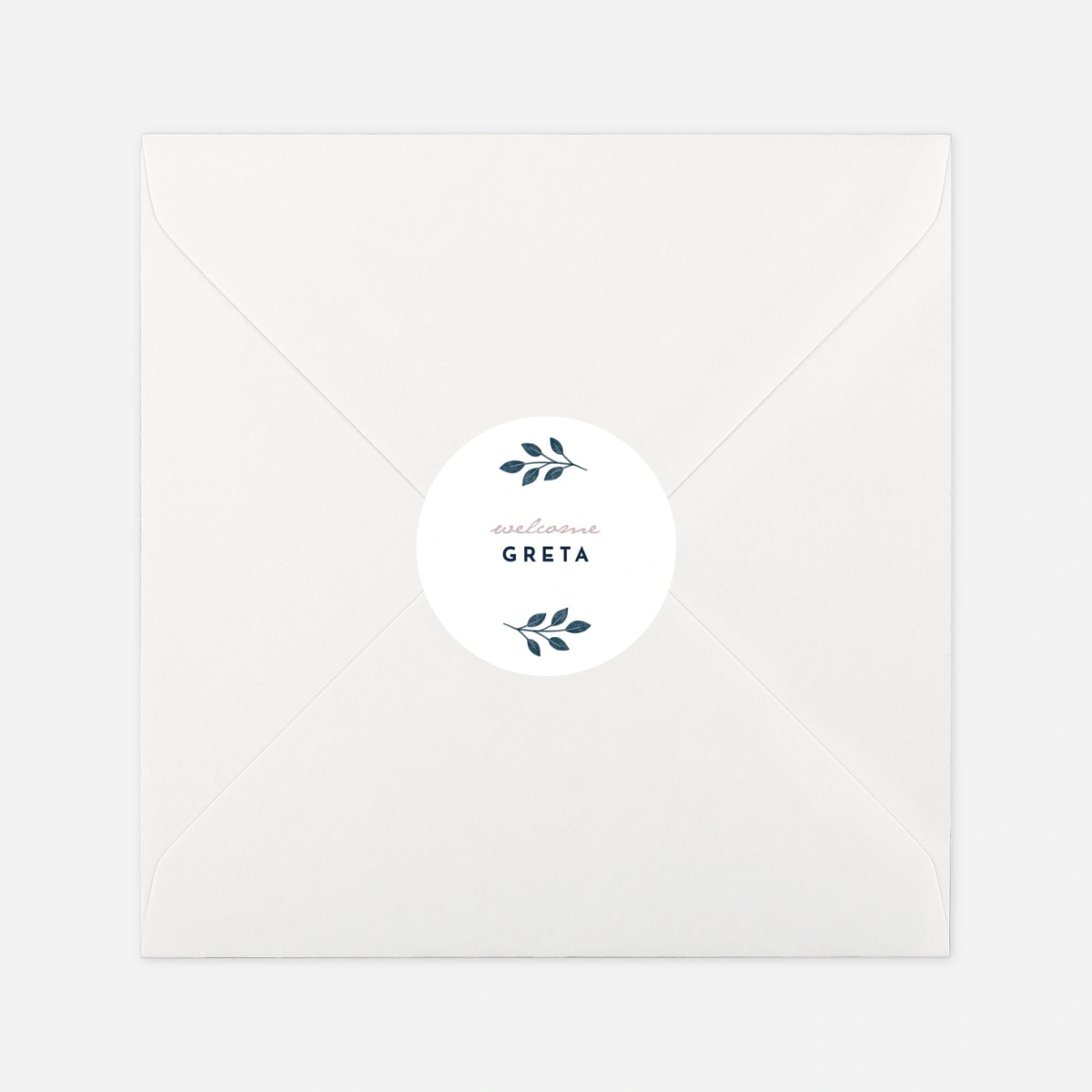 Aufkleber (Gastgeschenk) Blumenornament