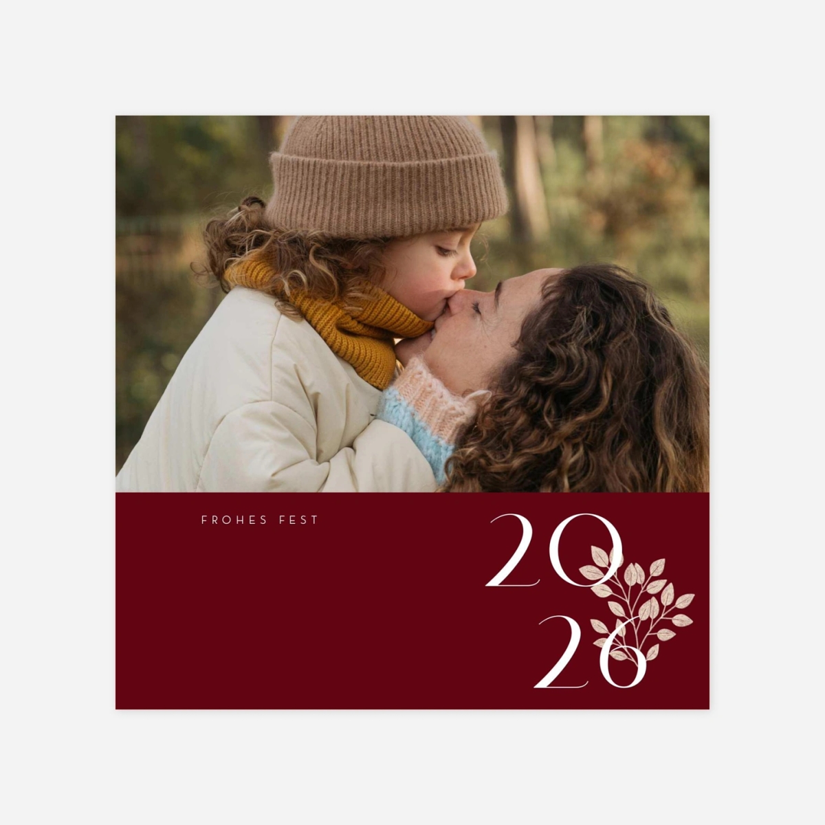 Weihnachtskarte Blumenornament