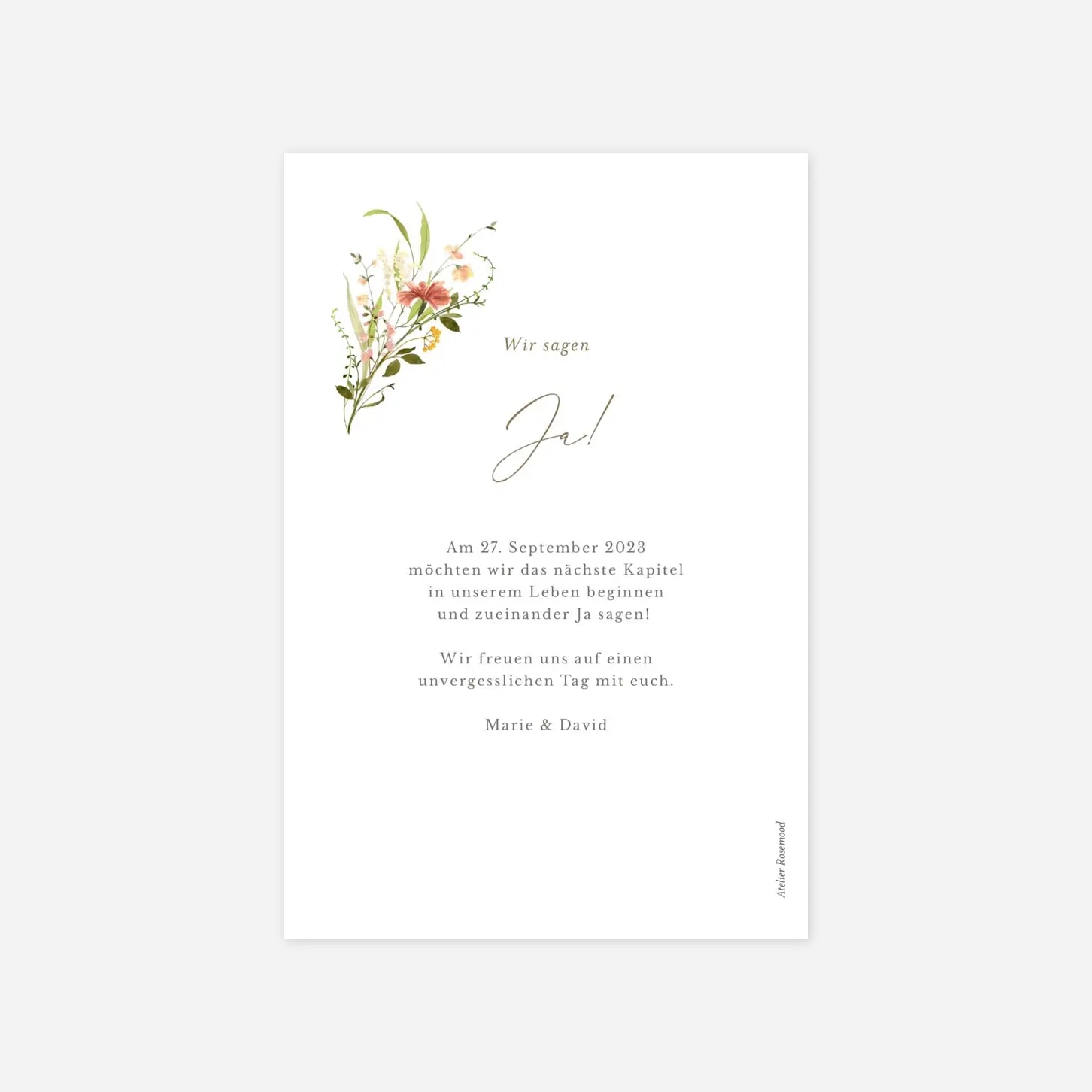 Save-the-Date Karte Blütenparadies