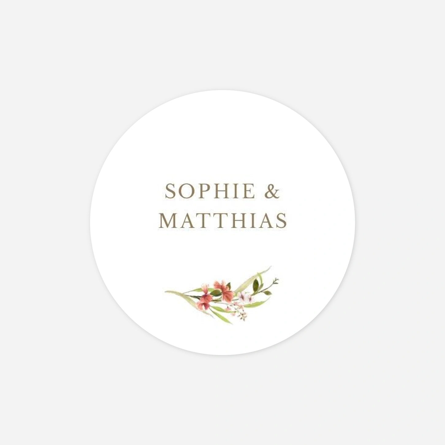 Geschenkaufkleber Hochzeit Blütenparadies