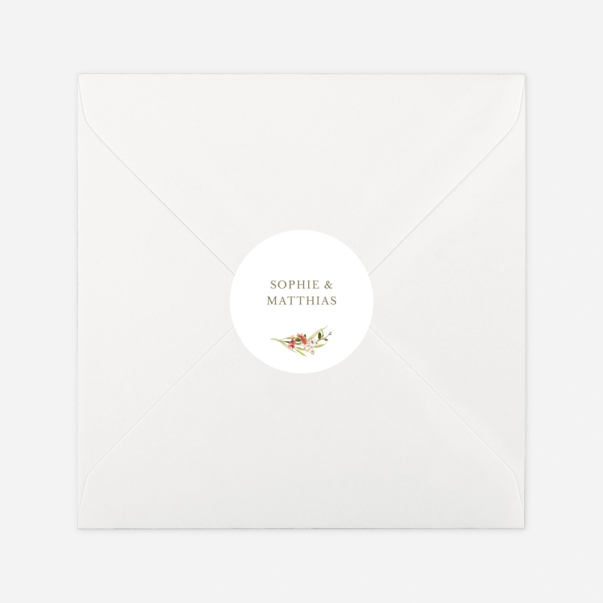 Geschenkaufkleber Hochzeit Blütenparadies