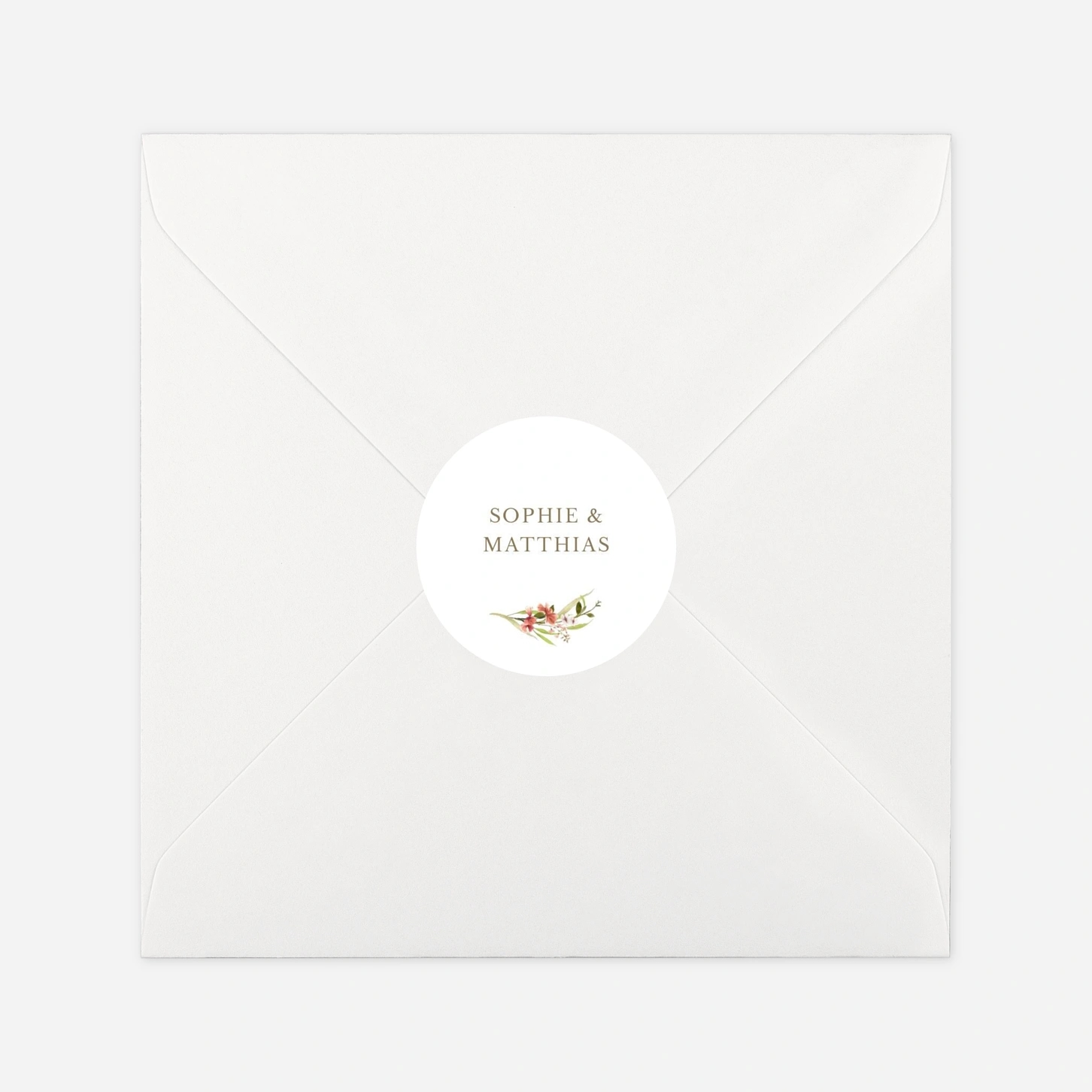 Geschenkaufkleber Hochzeit Blütenparadies