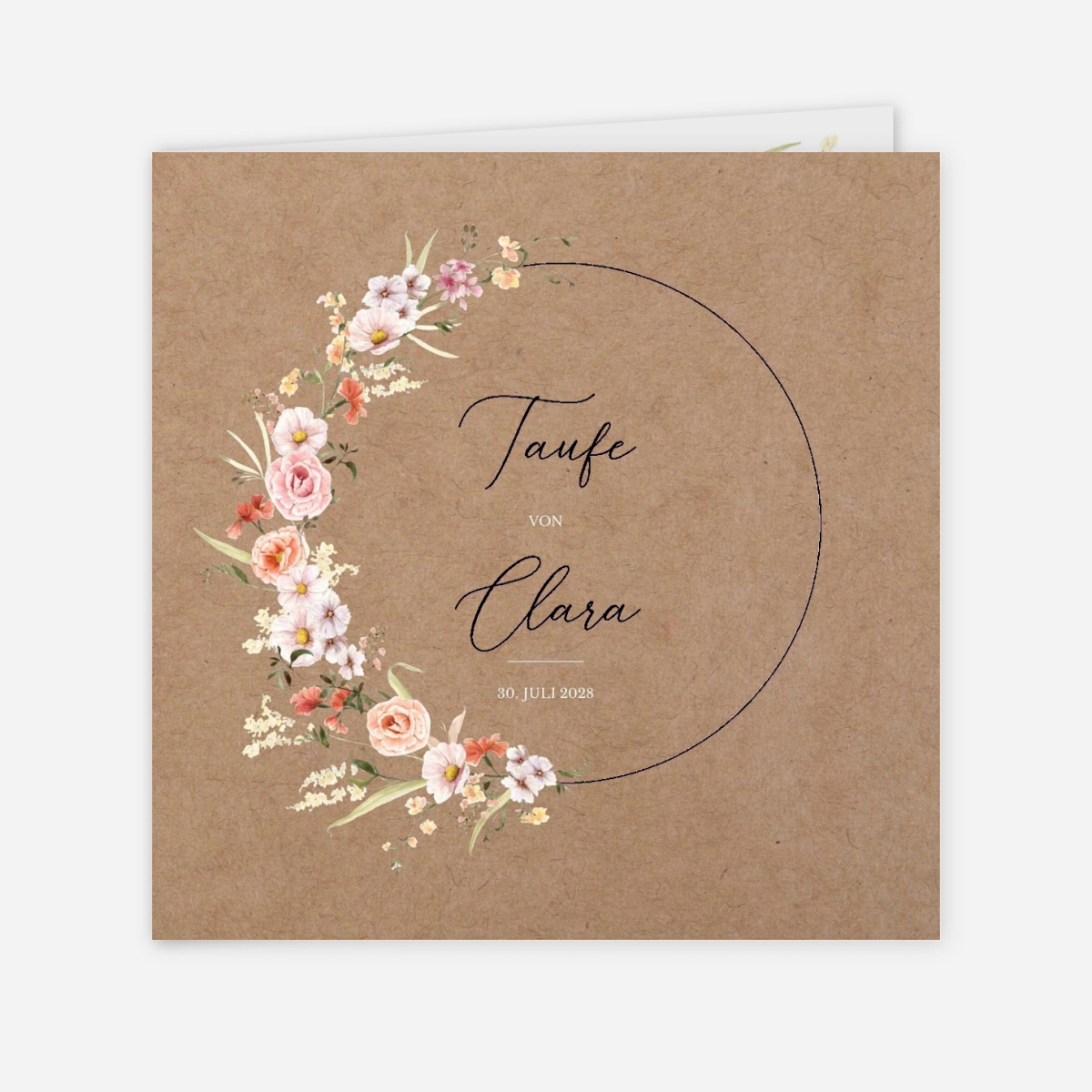 Taufeinladung Blüte
