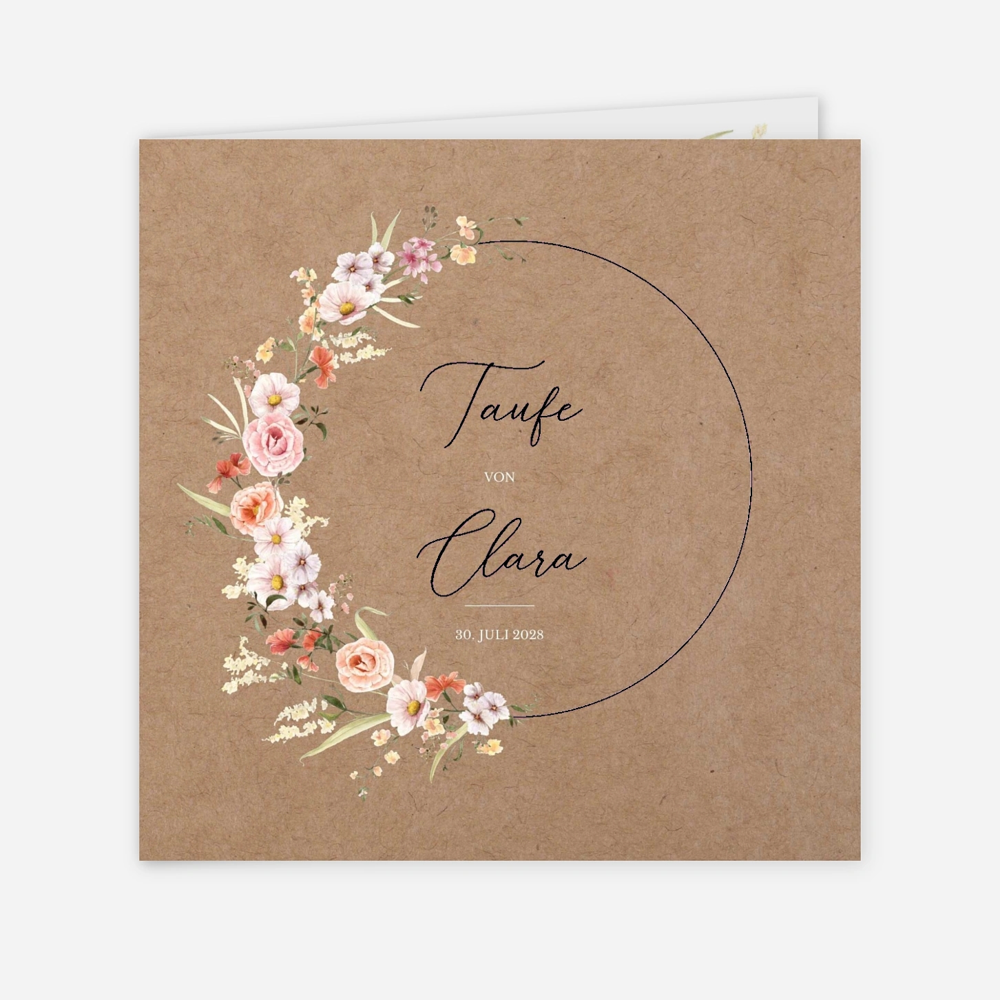 Taufeinladung Blüte