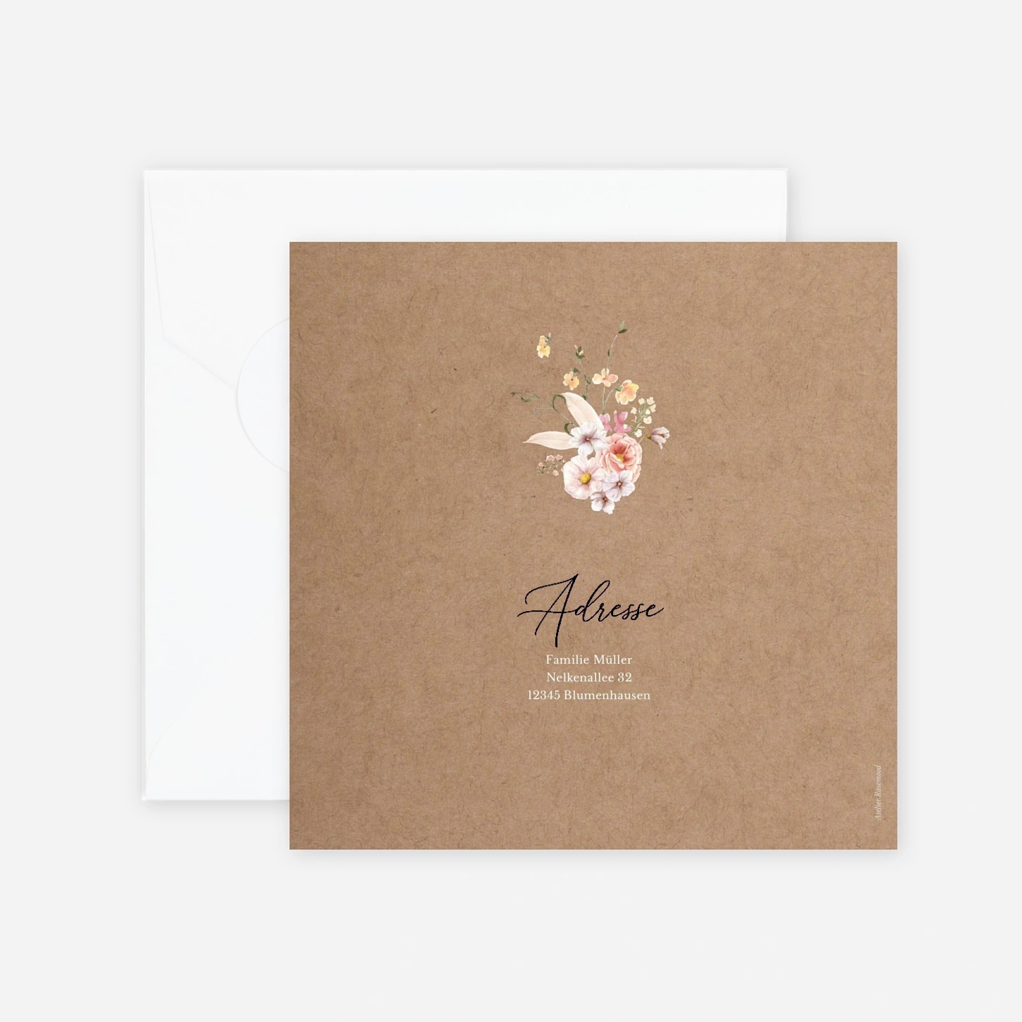 Taufeinladung Blüte