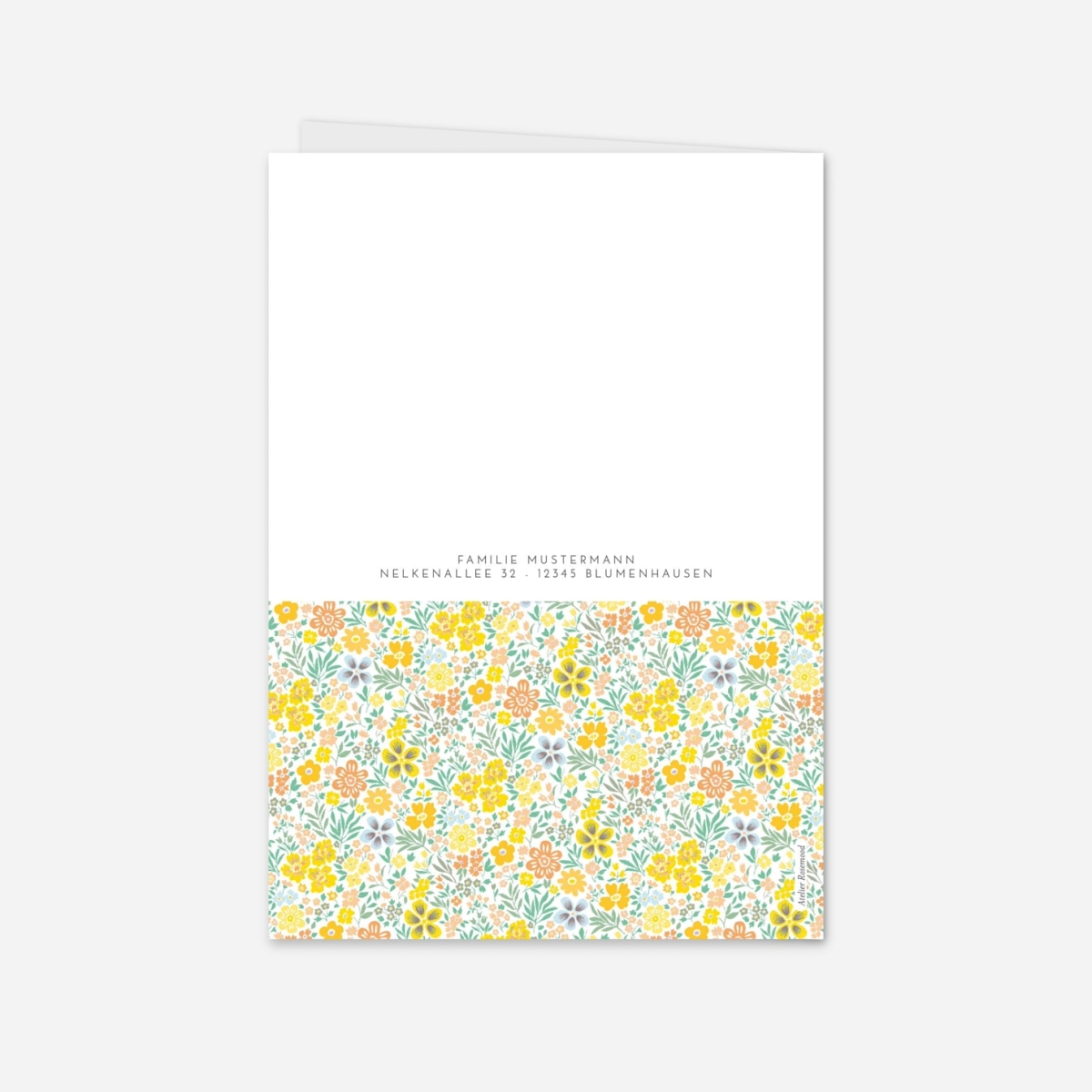 Geburtskarte Blütentraum Klappkarte