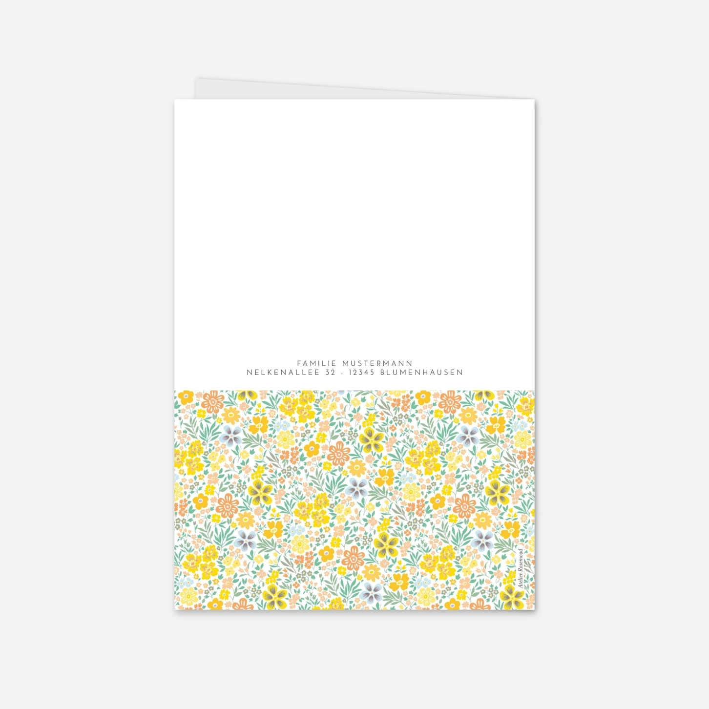 Geburtskarte Blütentraum Klappkarte