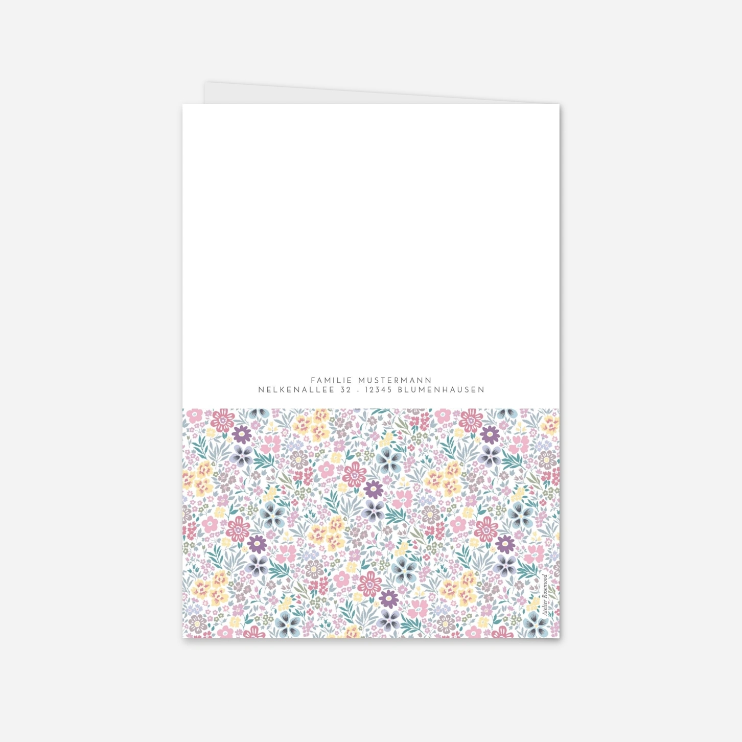 Geburtskarte Blütentraum Klappkarte