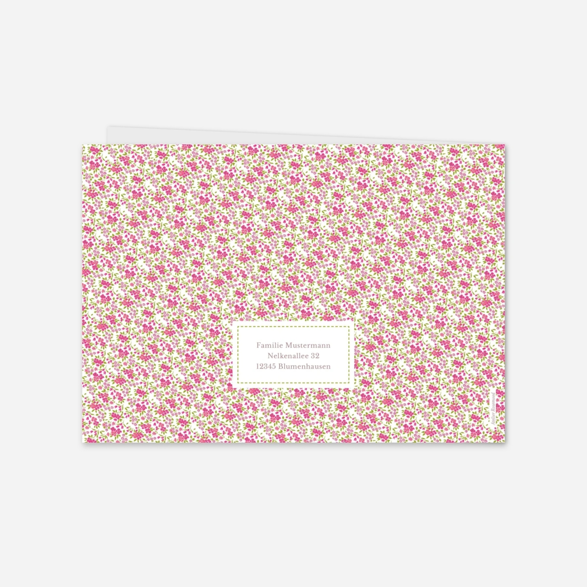 Geburtskarte Blumentradition Zweisprachig