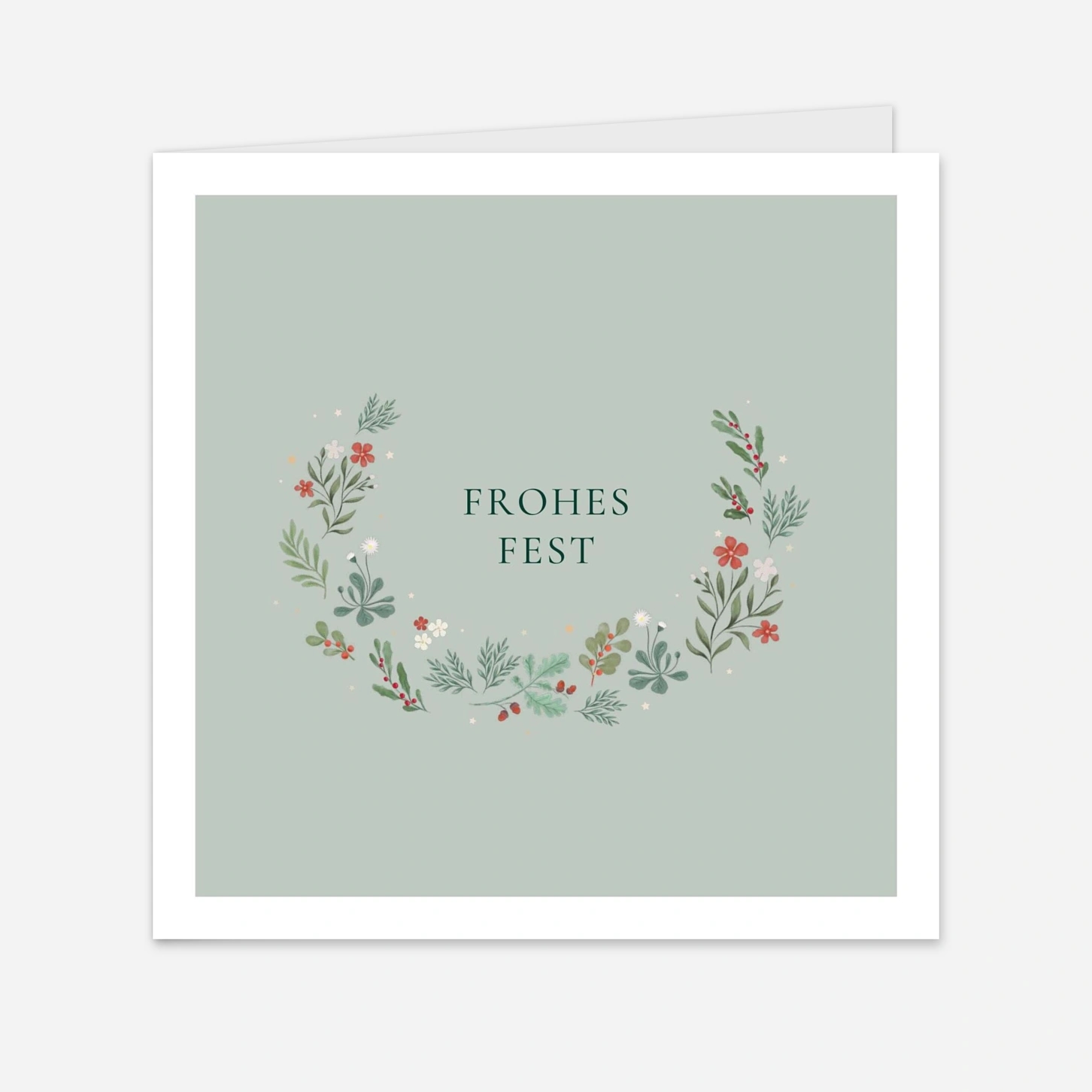 Weihnachtskarte Blumentradition Zweisprachig