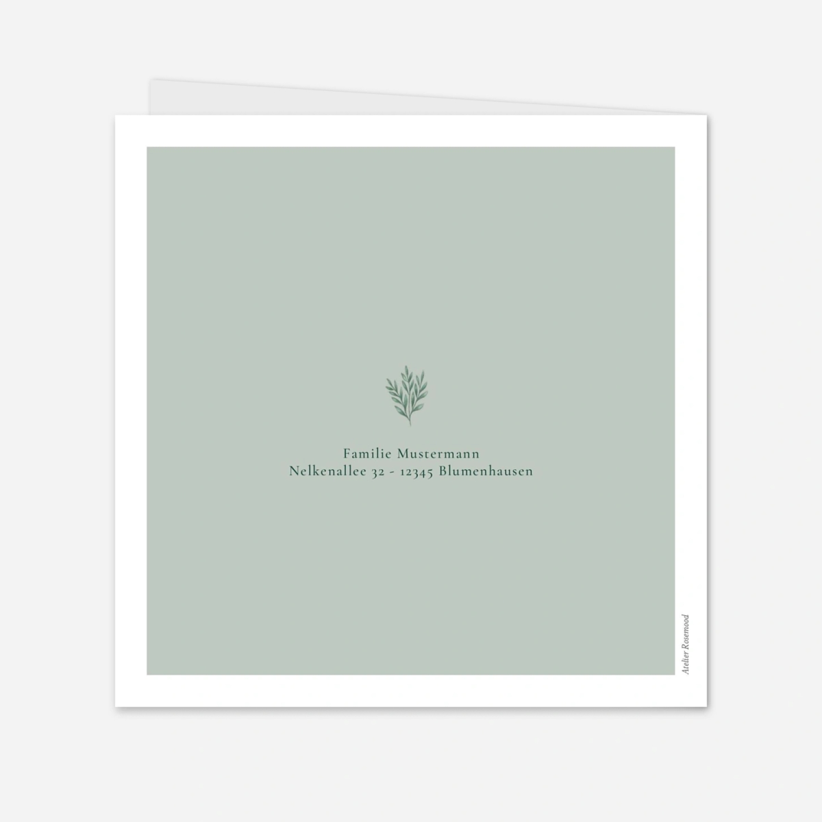 Weihnachtskarte Blumentradition Zweisprachig