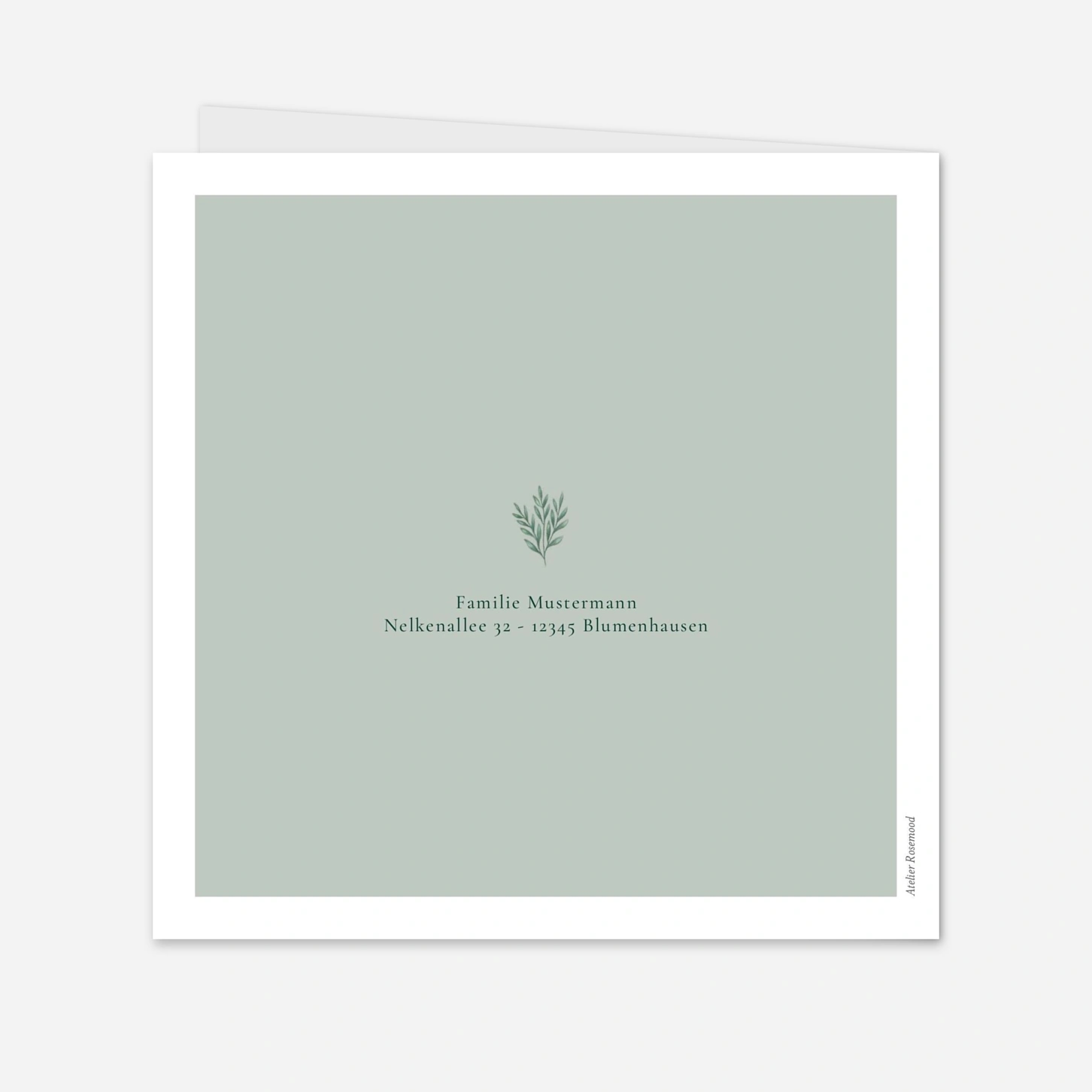 Weihnachtskarte Blumentradition Zweisprachig