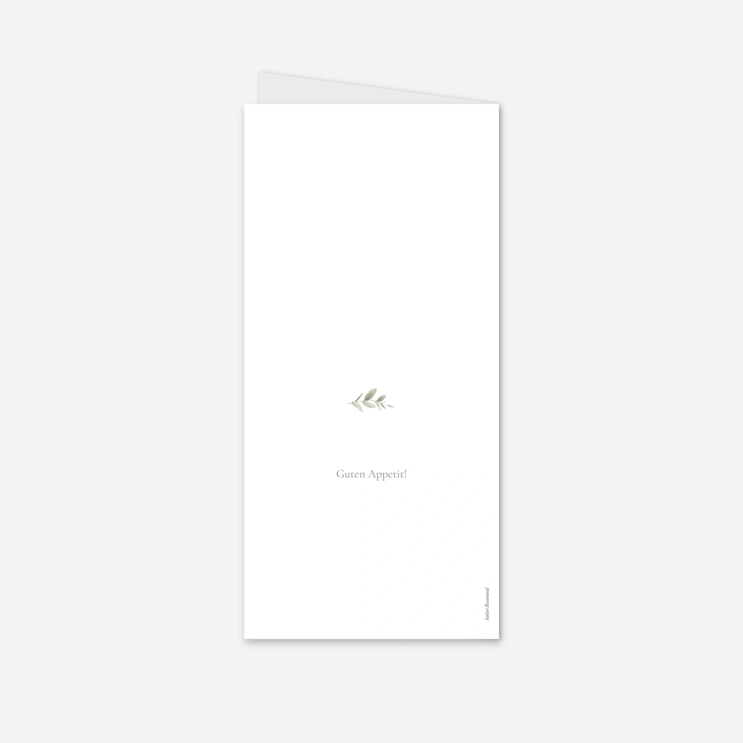 Menükarte Hochzeit Sanfte Blätter