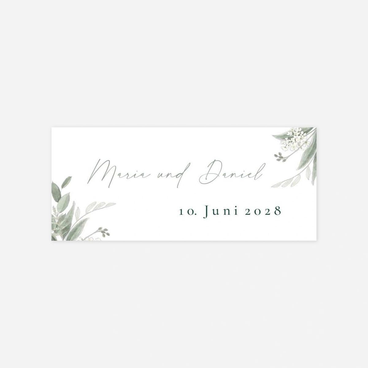 Geschenkaufkleber Hochzeit Sanfte Blätter