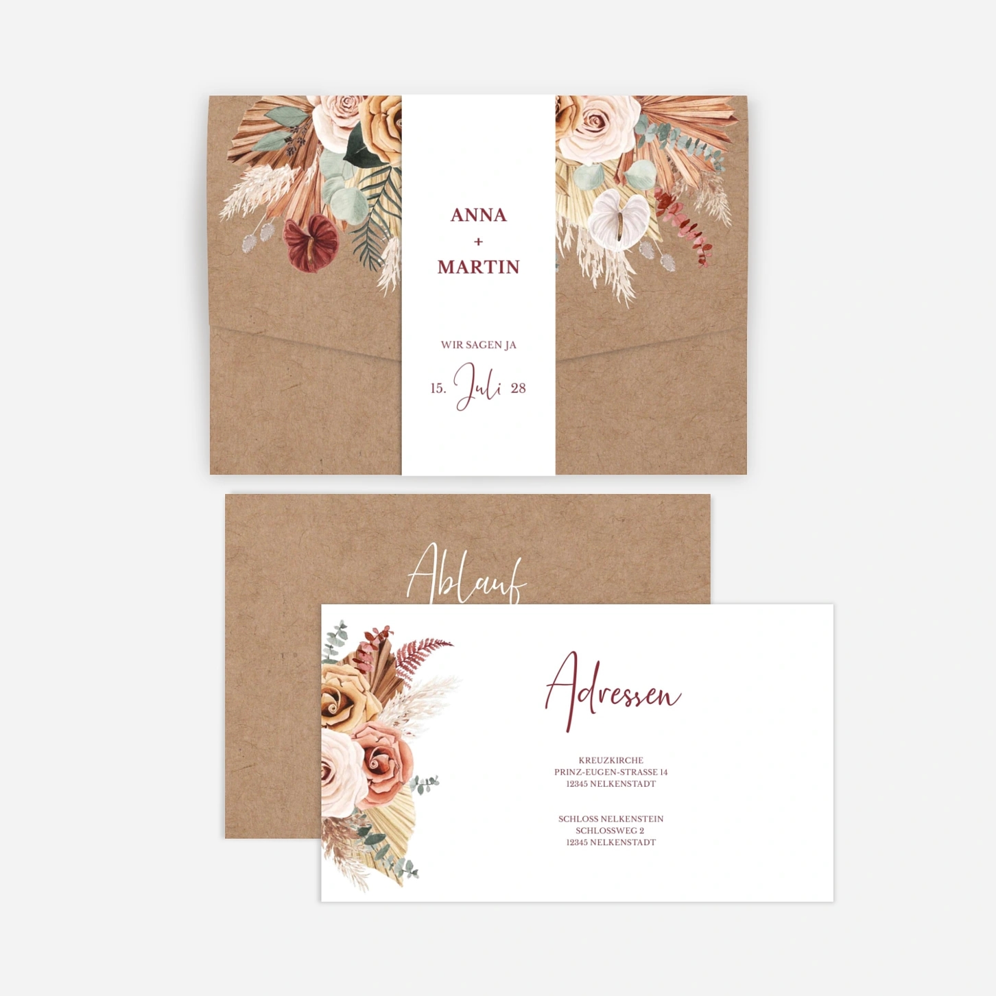 Hochzeitseinladung Blütenpoesie