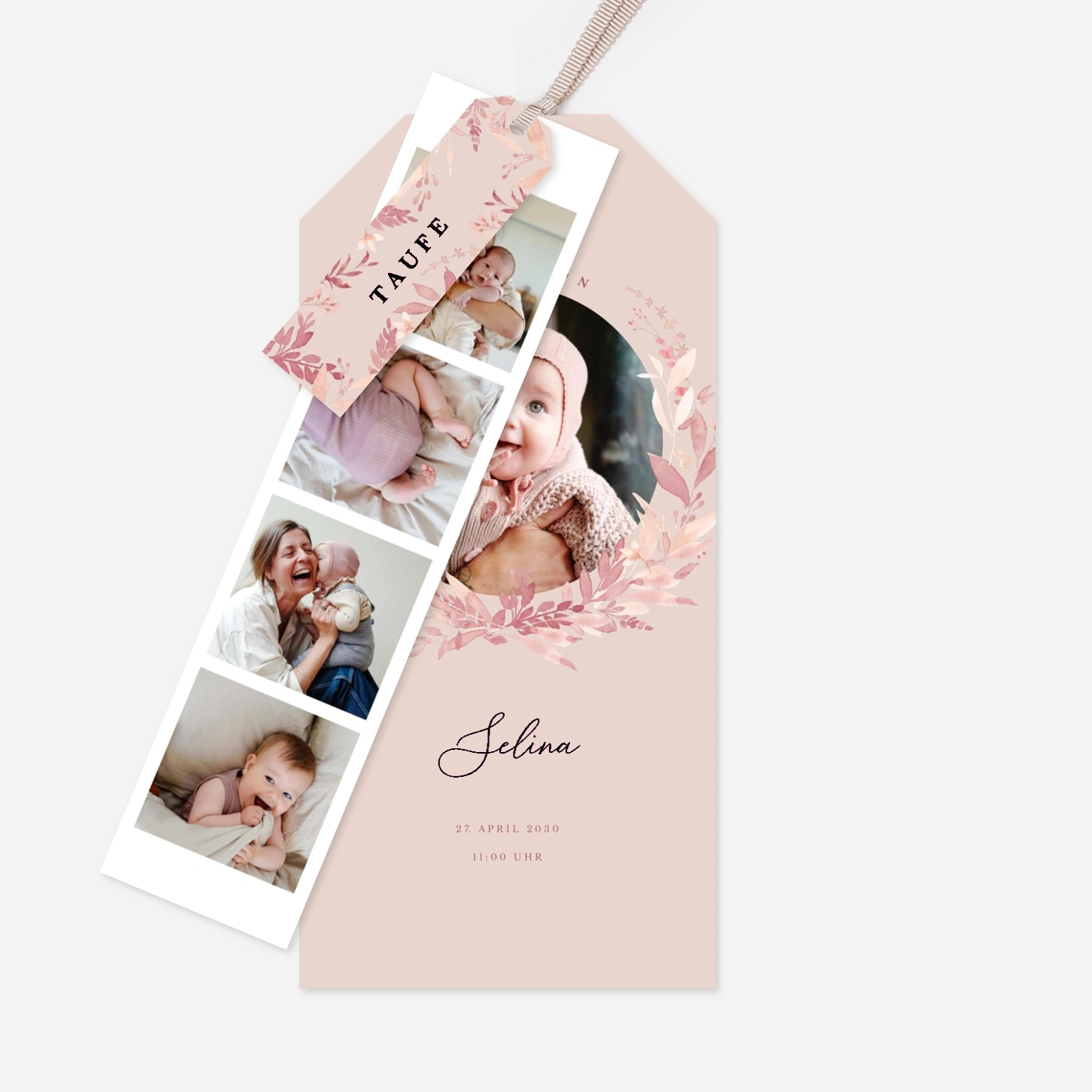 Taufeinladung Blütenkind