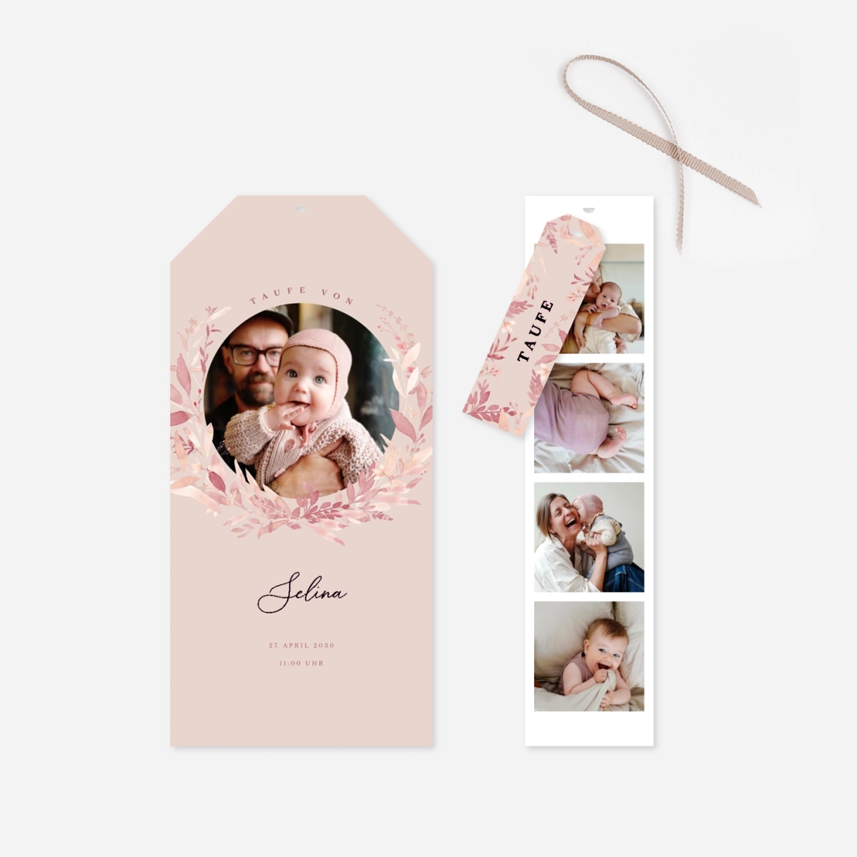 Taufeinladung Blütenkind