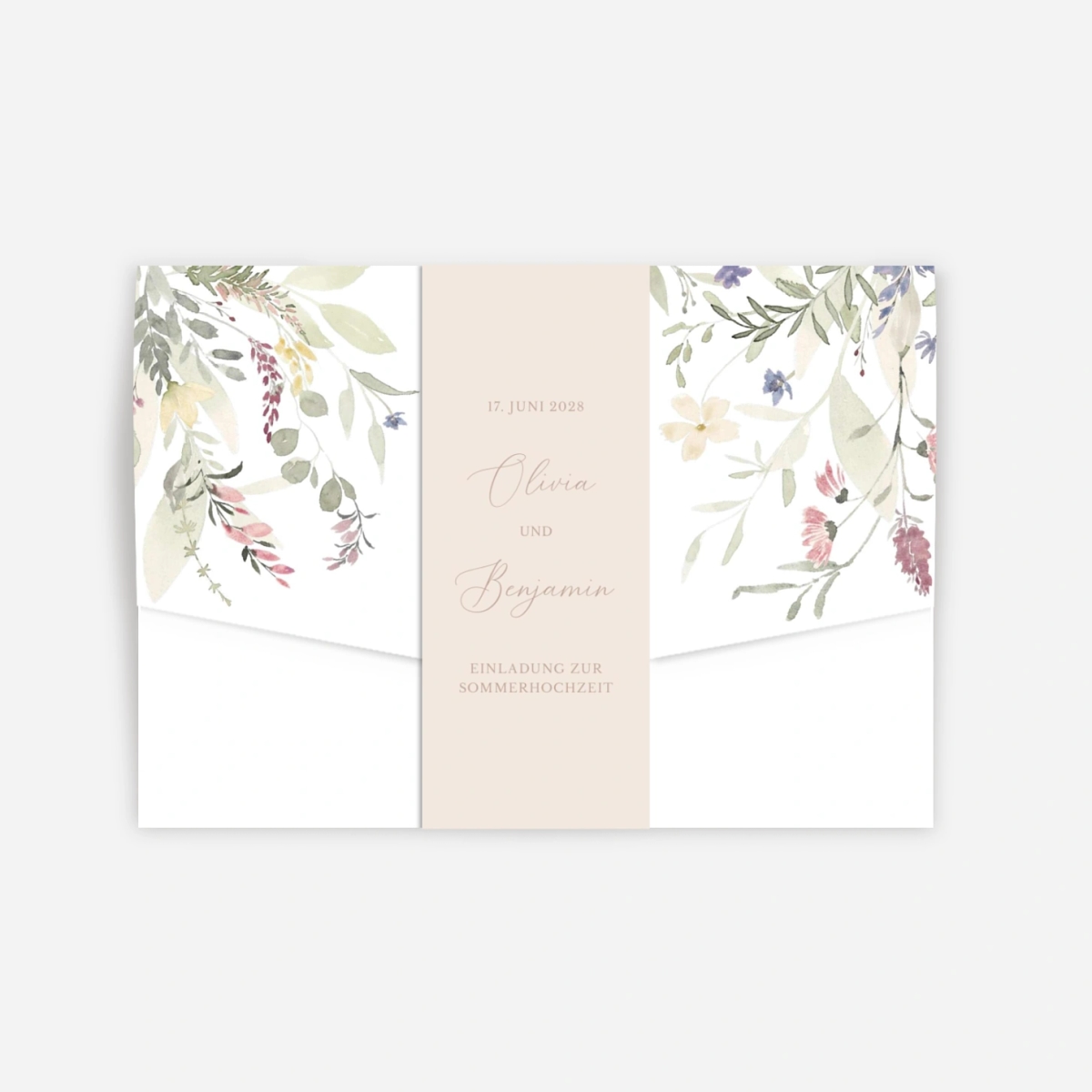 Hochzeitseinladung Zarte Wildblüten