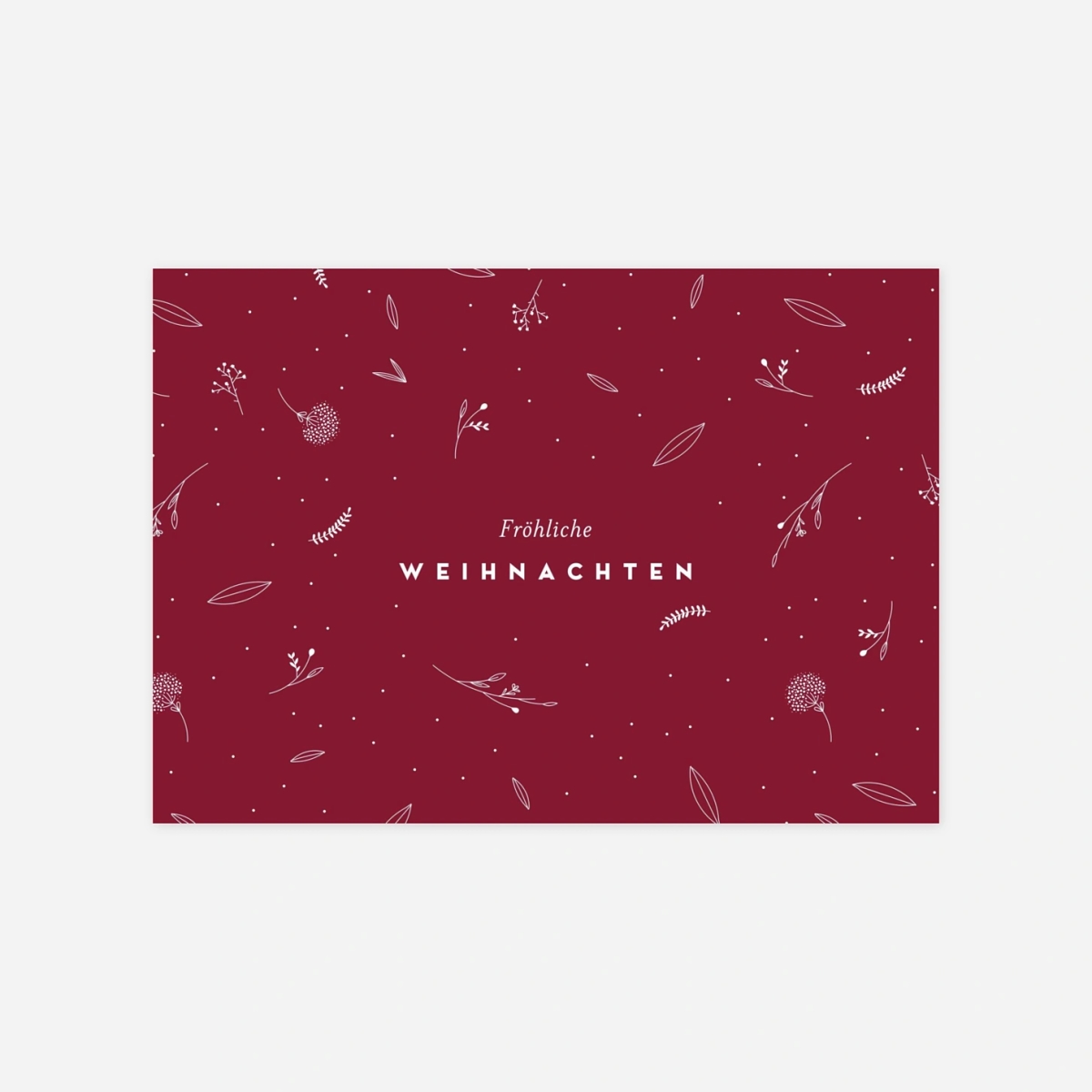 Weihnachtskarte Blattwerk
