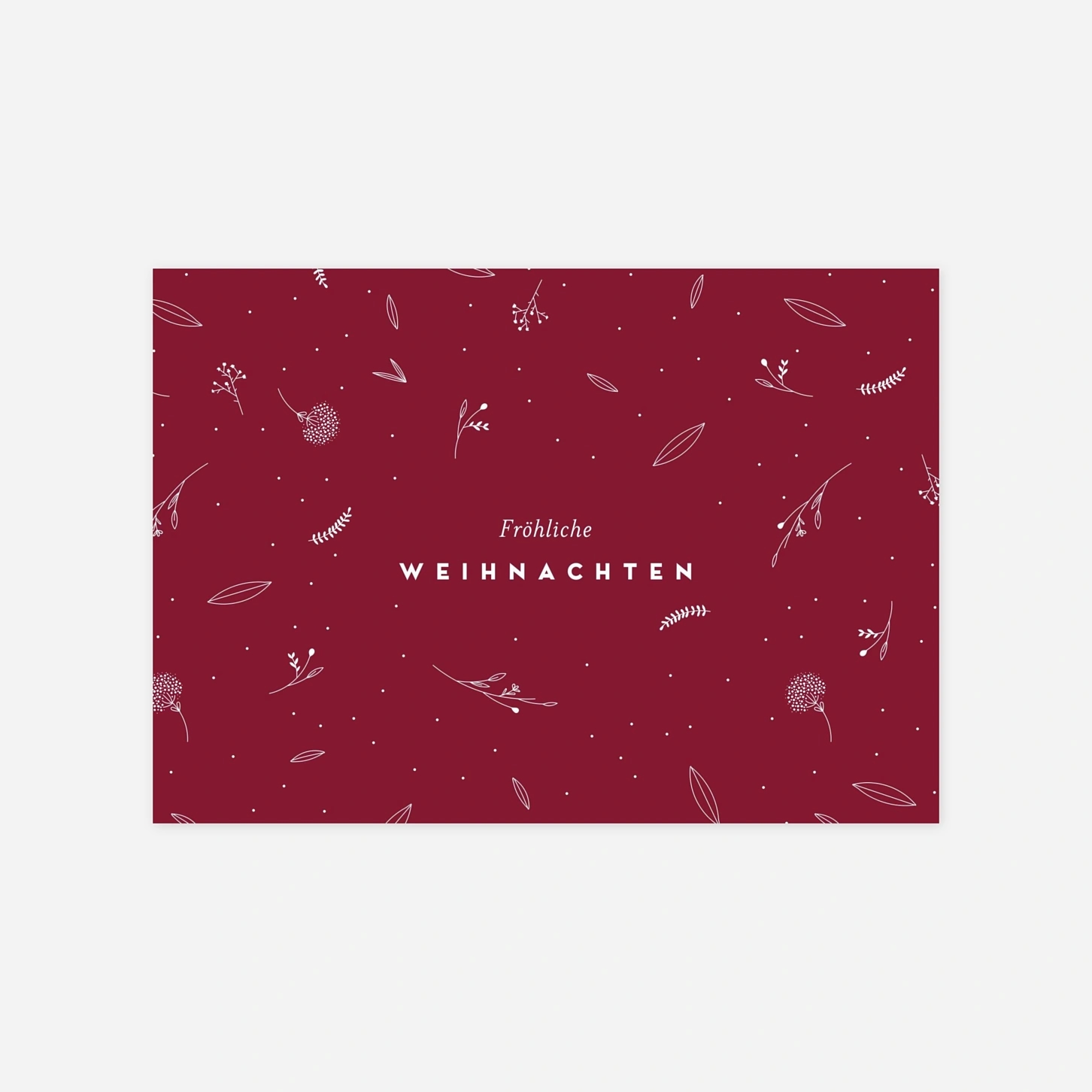 Weihnachtskarte Blattwerk