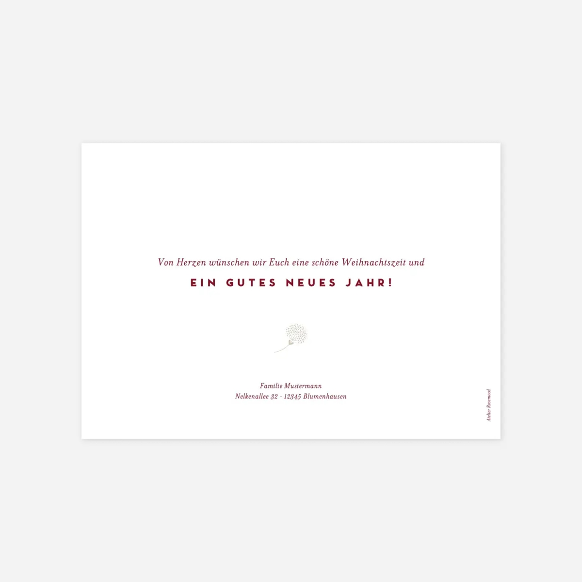 Weihnachtskarte Blattwerk Fotos