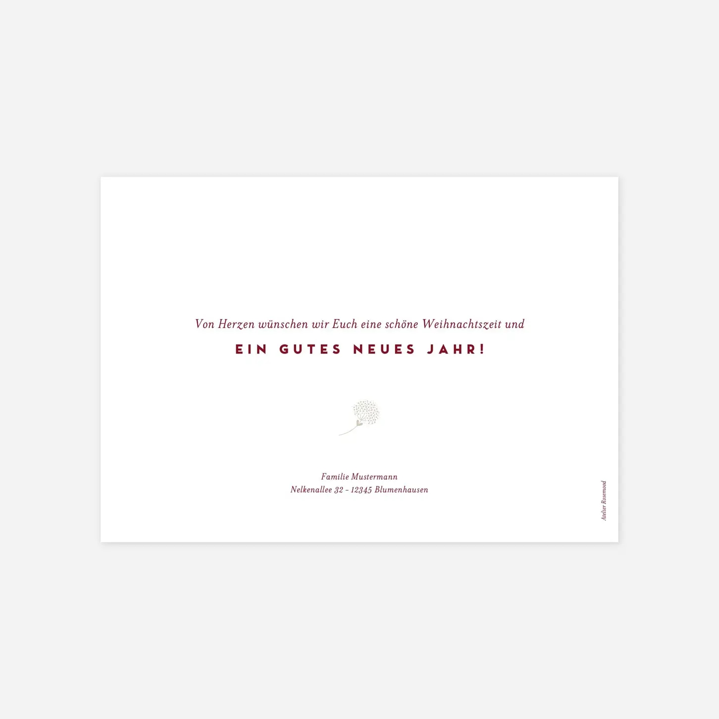 Weihnachtskarte Blattwerk Fotos