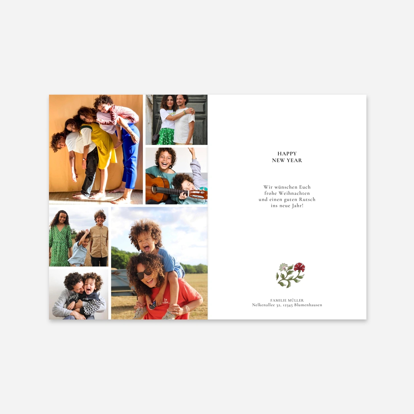 Weihnachtskarte Blütezeit